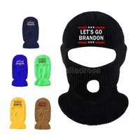 DHL давайте пойти Брэндон двойной вязаный теплый лыжный шляп три отверстия шляпа пиратские колпачки мужчин и женщин вязаная кепка универсальный подарок американский C0106