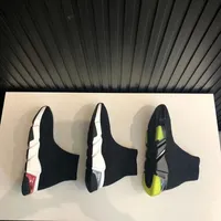 2021 Sıcak Satış Orijinal Paris Örgü Çorap Ayakkabı Kadın Erkek Casual Çorap 2.0 Yürüyüş Ayakkabıları Üçlü Siyah Beyaz Kraliyet Bej Kırmızı Hız Dantel Spor Sneakers Boots Trainer 02