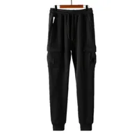 Men&#039;s winter style jogger Wei pants fashion brand sports pant Same for men Plush and thicken trousers 3-color black grey dark blue