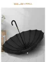 Guarda-chuvas levantam guarda-chuva resistente ao vento forte forte jewerly preto pátio ao ar livre charness paraguas grandioso bg50us
