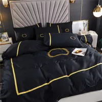 Vrijetijdsbesteding Borduurwerk Beddengoed Sets Zachte Katoen 4 Stuk Suit Designer Bed Coverers Cover Bedsheets Home Beddings Kussensloop