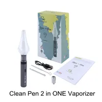 G9 Clean Pen Wachs-Vaporizer Trockener Herb-Verdampfer 2-in-1 Vape-Stift E-Zigarette-Kits Batterie 1000mAh Wachs Zerstäuber Glas Bong elektrische DAB-Rigg
