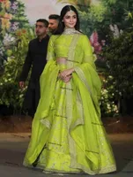 Vestido 2 PL 1 Green Indian Sally Sally Suknie Lemon Aplikacje Zroszony Arabski Dubai Suknie ślubne Robe de Soirée de Mariage