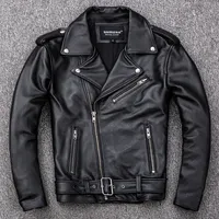 Классический мотоцикл натуральная кожаная куртка для мужчин дешево цена байкер кожаная куртка настоящая кожа XL XXL