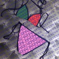 Moda mektubu basılı kadın mayo yüksek bel bikinis seti tekstil seksi sırtsız bayanlar yüzme mayoları