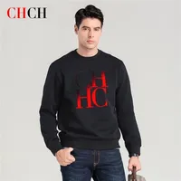 Chch 남자의 후드 인쇄 남성 스웨터 캐주얼 남자 풀오버 트랙 슈트 가을 streetwear 탑 220222