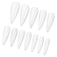 False Nails 600pcs Tips artificiali trasparenti Tips Seamless Patch Decalcomanie Strumenti Manicure