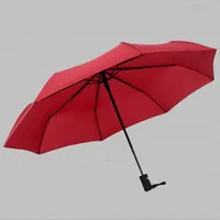 Guarda-chuvas Negócios 3 Dobrável Guarda-chuva Automático Dobrável Homens Mulheres Sunny Parasol Atacado Sombrillas Para Lluvia Y Sol