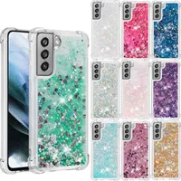Liquid quicksand Phone Cases for Samsung Galaxy S20 S10E S10 S5 S6 S8 S9 PLUS Beautiful Bling Glitter Anti-proof TPU Cellphone cover