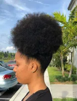 Echte menselijke bladerdeeg Paardenstaart Kinky Krullend Haarbroodje Haarspeld Wraps Clip in 4c Kinki Afro Trekkoord Paardenstaarten voor Black Women Diva1 120G