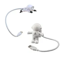 Night Light USB LED Reading Lights Creative Spaceman Astronaut Eye-Care Flexible Laptop Lamp