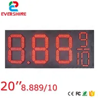 20 '' 8889/10 Red CP; PR LED Utomhusgas / Olja / Bensinstation 7 Segment Digital Nummer Prisskyltar Moduler