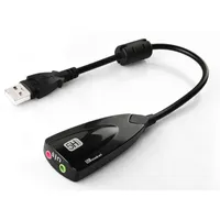 USB7.1 External Sound Card Audio Adapter with 3.5mm Combo Aux Stereo Converter for Headset