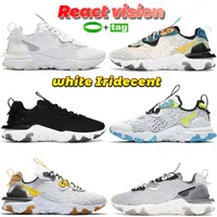 Newest react vision men running shoes white Iridecent Vast Grey Honeycomb Light Brown Sail Phantom GS wor1dwide mens women sports sneakers