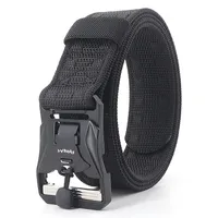 Cinturones clásicos Hebilla magnética Cinturón táctico Bloqueo rápido y liberación transpirable 3,8 cm Cintura correa Unisex Deporte al aire libre Cinto
