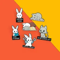 Cartoon Little Animal Mouse Pins Broche J￳ias de Fashion