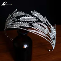 Crown Hair Accessories For Women Tiara Diadema Headband Bride Diademas Haar Accessoires Girls Rhinestone Crystal Clips & Barrettes