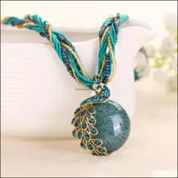 Pendant Necklaces & Pendants Jewelry Fashion Necklace Vintage Resin Beads Bohemian Ethnic Style Choker Statement For Women Drop Delivery 202