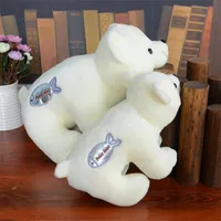 Muñeca de oso polar de juguete de peluche dale una niña linda, regalo creativo, pequeña máquina de los osos blancos del juego infantil