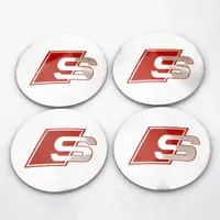 4pcs / lot 56mm Pneumatico Tire Wheel Center Caps Decal Stickers Emblems Car Styling S