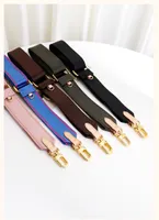 Large wide canvas nylon strap luxury designer shoulder bag replacement belt with cowskin leather messenger bag parts accessory