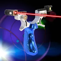 Hoge Precisie Hars Slingshot Hunting Catapult Gebruik Flat Rubber Band Outdoor Schieten Slingshot Laser Aiming Slingshot Bow