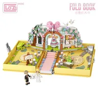 LOZ Lizhi wedding building block book folding book fairy tale small particles assembled wedding book educational toys tide play H0824