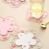 Mats & Pads Household Insulation Placemat Japanese Style Cherry Blossom Shape Table Mat Non Slip Tea Cup Milk Coffee Pad