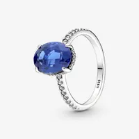 100% 925 Sterling Silver Musing Oświadczenie Halo Pierścień dla kobiet Obrączki Mody Biżuteria