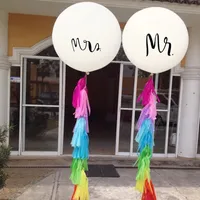36inch Mr. Mrs. Balloons heiraten Hochzeitsdekoration großer Latexballon Helium aufblasbare Luft große Geburtstagsfeier Dekor Dekor 1222121