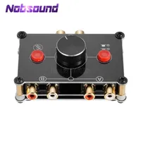 Mały Niedźwiedź Mini 2-Drożny Stereo L / R RCA Selektor Audio Passive Preamp Switter Splitter Box 211011