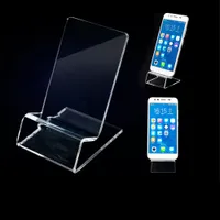 Transparent Office Desk Accessories Card Clip Business Card Holders Desk Acrylic Plastic ID Holder Card Display Stand