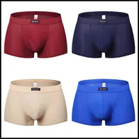 Underpants Boxer Men's Sexy Underwear Mesh Shorts Pants Icy Silk Big Penis Gay Breathing Breathable Romantic Smooth Bottom 1711