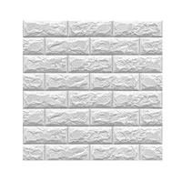 3D Foam Wall Panels Grey Color Peel And Stick Brick Wallpaper Self-Adhesive Removable For Tv Walls, Background Wall Decor 2148 V2