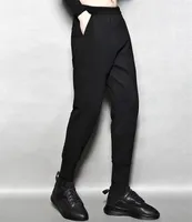 남성 바지 슬림 한 맞는 원래 간단한 아크 스티칭 테이퍼 묶음 조깅 스웨트 팬츠 패션 블랙 전사 캐주얼