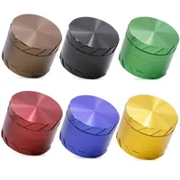 Aluminum alloy diameter 63mm grinder latest tire card printing deduction four layer smoke grinders