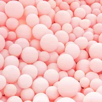 Decoración de la fiesta 5 "10" 12 "18" 36 "Matte Mate Pure Pink Ballon Redondo Forma de arte Cumpleaños de boda Globos románticos