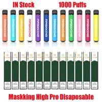 Maskking High Pro Pods Disaposible Kit dispositivo E-sigarette 1000 sbuffi 600mAh Batteria da 600mAh 3.5ml Cartridge Preried Cartridge POD VAPE Stick penna VS MK GT Kit max