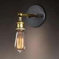 Lâmpadas de parede ao ar livre American Retro Sconce Vintage Loft Luzes E27 Bulbo Banhado Industrial Home Deco Luminárias