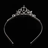 2021 Barnflickor Glitter Rhinestone Twinkle Princess Crown Tiara Headband Hair Band Flower Girl Wedding Födelsedag kvällsfest