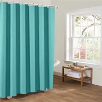 Dots xadrez jacquard engrossar cortinas de chuveiro com ganchos à prova d 'água acessórios de banheiro seco partição molhada cortina de banho