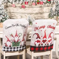 CHAIR COVERS COVER JURE CARTOTER PORNTERS PRINT SEAT Santa Claus Slipcover Dust Cap for Table Xmas Holiday Party Decor
