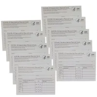 CDC Вакцинация Запись Чистые бумажные карты 4x3 дюйма Визитная карточка Файлы PaperCard Immunization Горизонтальное удостоверение личности Имя