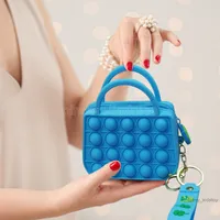US ussive fidget bolsa это сумка толчок пузырька квадратный кошелек сумка сенсорный силиконовый кошелек монеты подарок для подруга