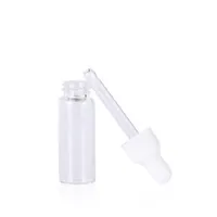Mini-klare Glas-Dropper-Flasche 1ml 2ml 3ml 5ml mit schwarzweißer Kappe kleines ätherisches Ölprobe-Vial