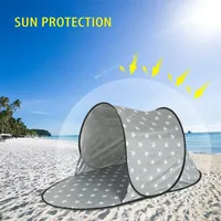 Automatic Outdoor Camping Tent Waterproof Anti UV Beach Ultralight Pop Up Summer Sea Sun Shelters Awning Sunshade 220113