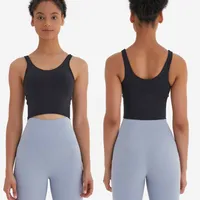 Gym Kläder Kvinnors Underkläder Yoga Sport Bra U Back Bodybuilding All Match Casual Push Up Alinta Tank Crop Tops Running Fitness Workout Vest