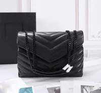 Designer handbags HOT square fat LOULOU chain bag real leather women&#039;s bag large-capacity shoulder bags 25cm and 32cm high quality quilted messenger bag 494699.459749