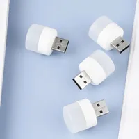 Mini USB-Stecker-Lampe Computer Mobile Stromaufladung USB kleine Buchlampen LED-Augenschutz Leselicht Kleine runde leichte Nachtlicht