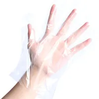 使い捨て手袋100ピースプラスチック透明PEフィルム厚くTPE美容ケータリングハウスワークベーキング